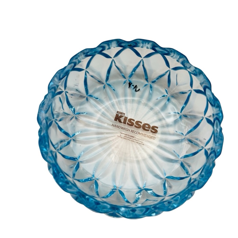 Hershey's Kisses Blue Glass Candy Dish - Picture 4 of 4
